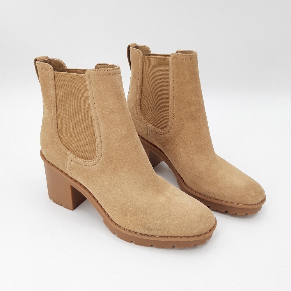 Vince | Henderson Weatherproof Chelsea Boot in Khaki Suede